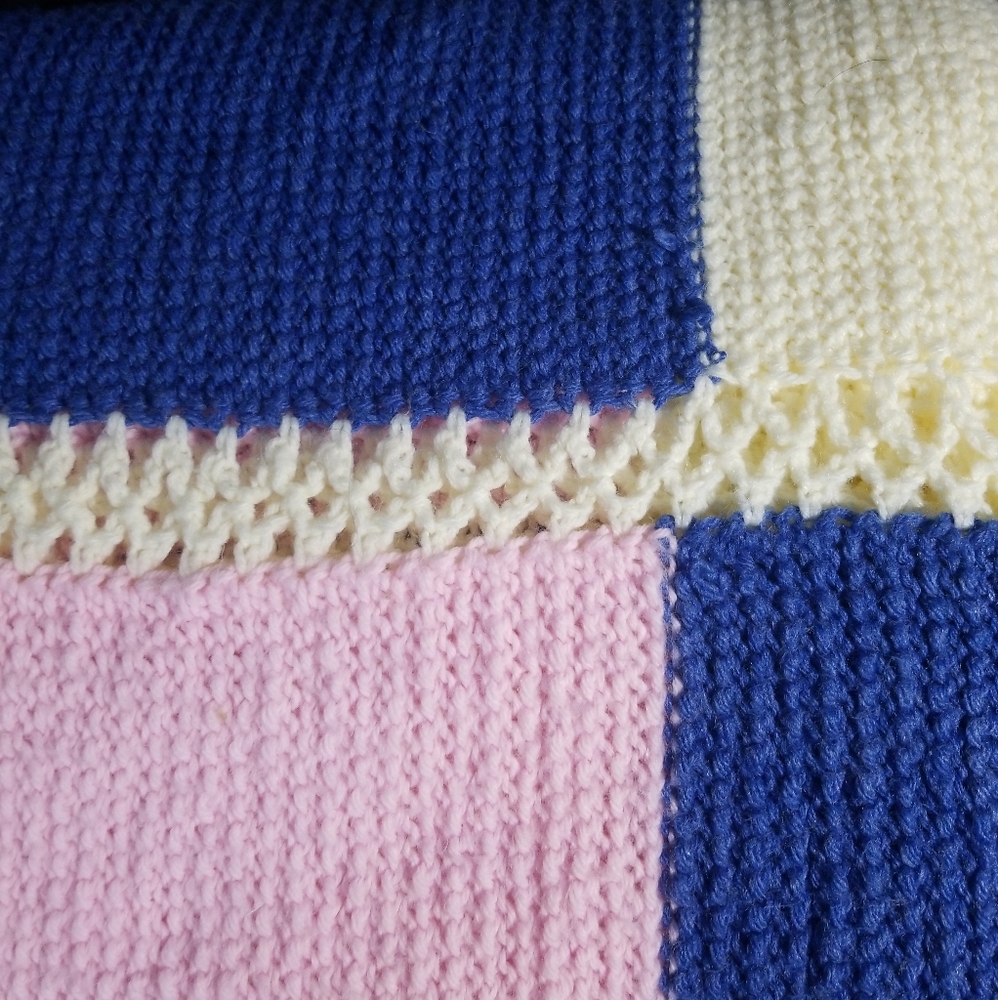 66" X 50" Multicolored Crochet Afghan Throw